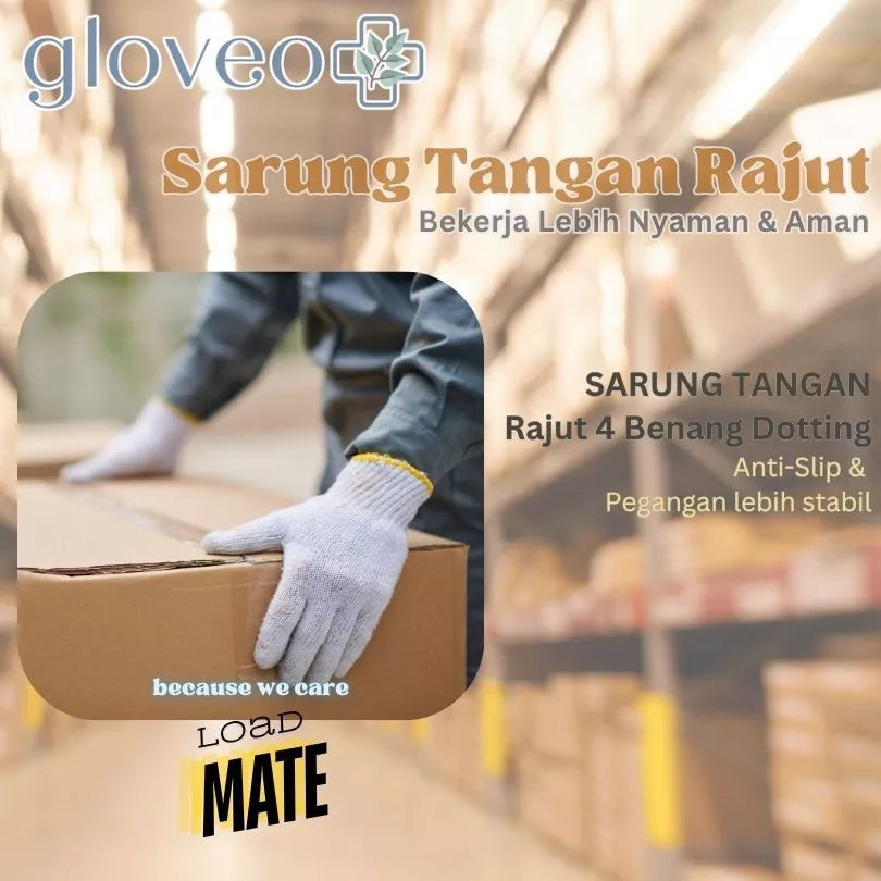 LoadMate | Dotted Knitted Poly/Cotton Safety Gloves